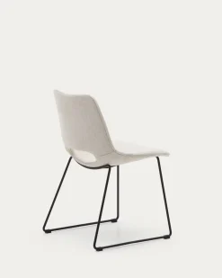 Kave Home Eetkamerstoel Zahara Beige/Zwart