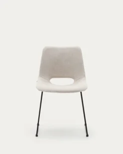 Kave Home Eetkamerstoel Zahara Beige/Zwart