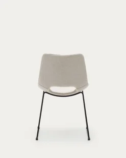 Kave Home Eetkamerstoel Zahara Beige/Zwart