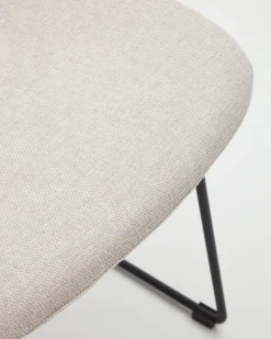 Kave Home Eetkamerstoel Zahara Beige/Zwart
