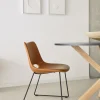 Kave Home Eetkamerstoel Zahara Synthetisch Leer Bruin