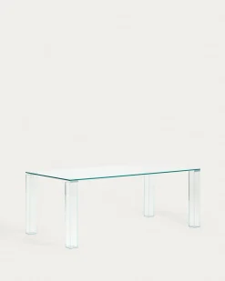 Kave Home Eettafel Adularia Glas Transparant 200cm