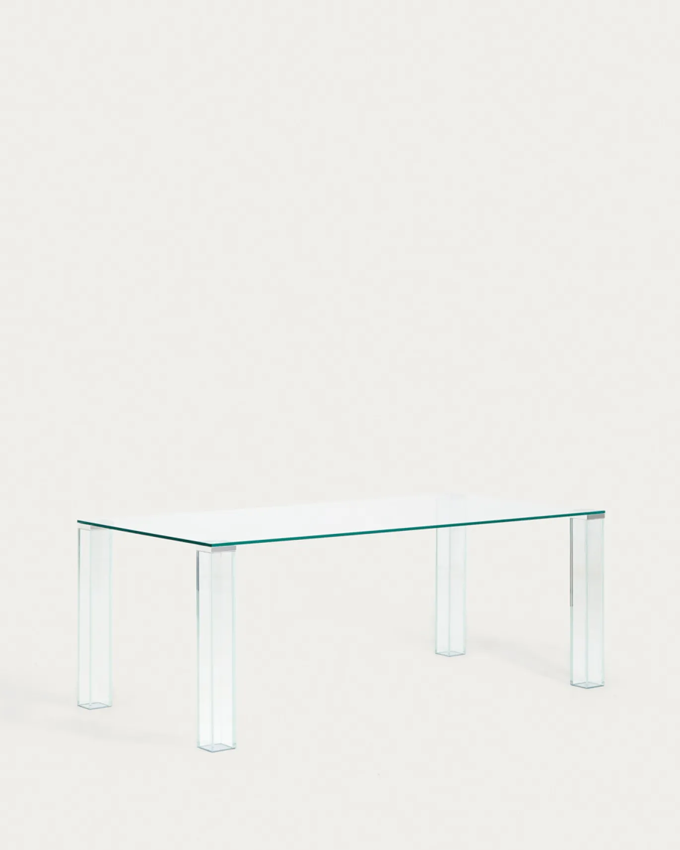 Kave Home Eettafel Adularia Glas Transparant 200cm