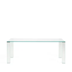 Kave Home Eettafel Adularia Glas Transparant 200cm