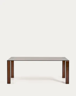 Kave Home Eettafel Adularia Glas Bruin 200cm