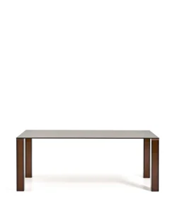 Kave Home Eettafel Adularia Glas Bruin 200cm
