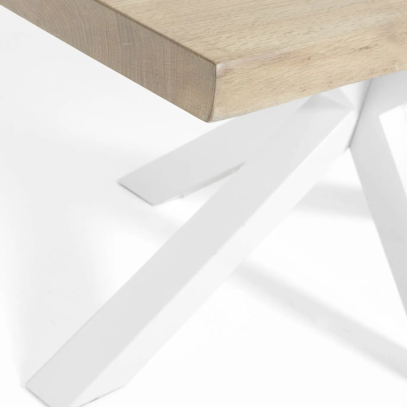 Kave Home Eettafel Argo Eikenfineer Whitewash/Wit 160cm