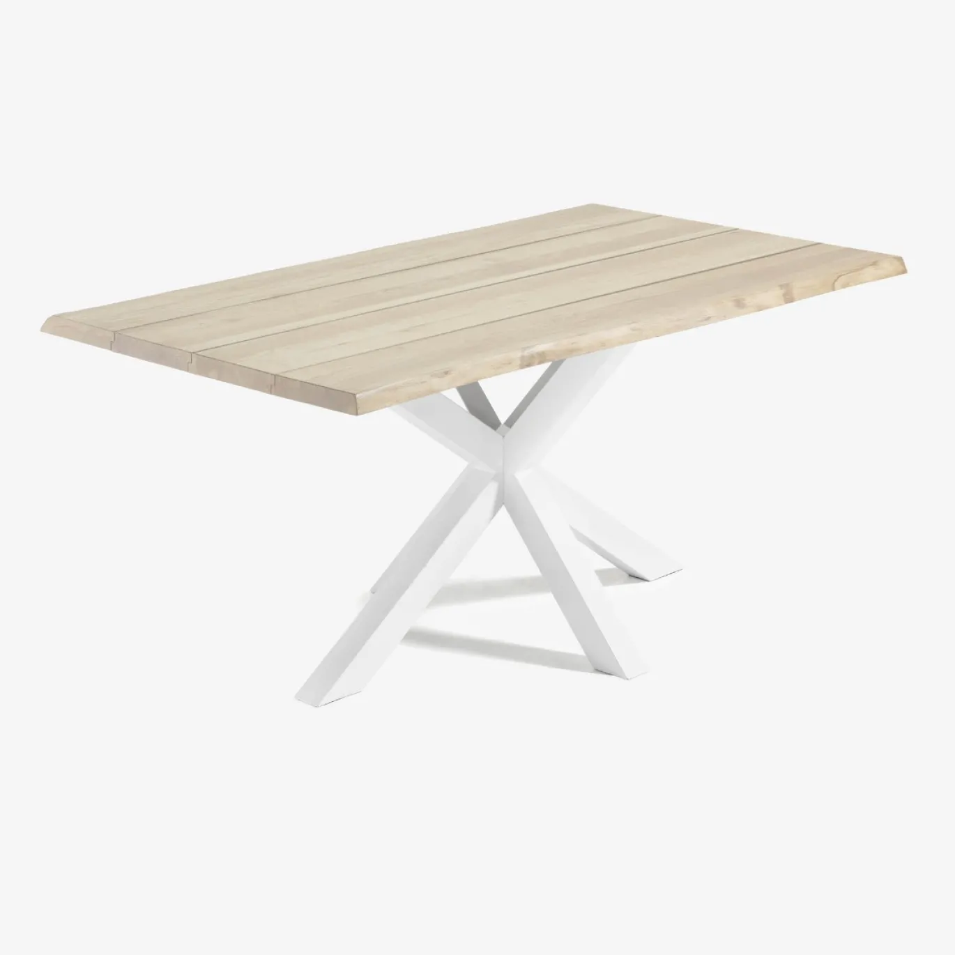 Kave Home Eettafel Argo Eikenfineer Whitewash/Wit 160cm