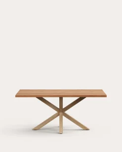Kave Home Eettafel Argo Verouderd Eikenhout Houtlook 180cm