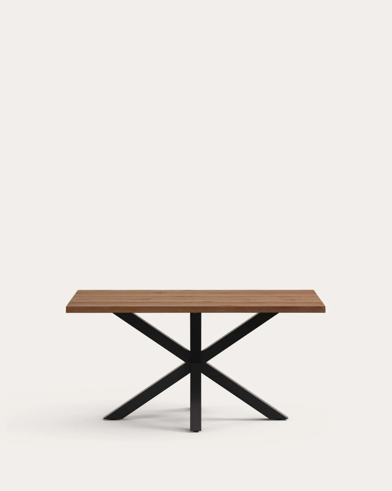 Kave Home Eettafel Argo Verouderd Eikenhout Zwart 160cm