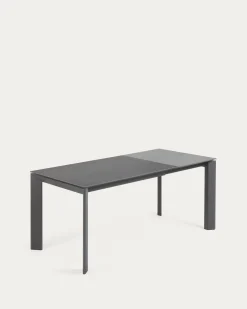 Kave Home Eettafel Axis Uitschuifbaar Antraciet/Donkergrijs 120-180cm
