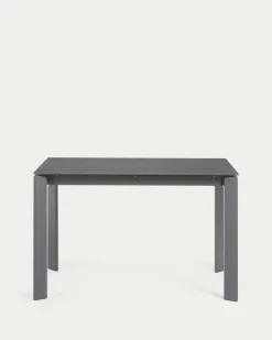 Kave Home Eettafel Axis Uitschuifbaar Antraciet/Donkergrijs 120-180cm