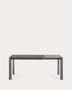 Kave Home Eettafel Axis Uitschuifbaar Antraciet/Donkergrijs 120-180cm