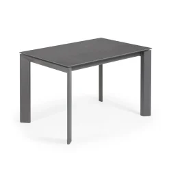 Kave Home Eettafel Axis Uitschuifbaar Antraciet/Donkergrijs 120-180cm