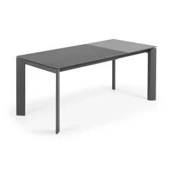 Kave Home Eettafel Axis Uitschuifbaar Antraciet/Donkergrijs 120-180cm