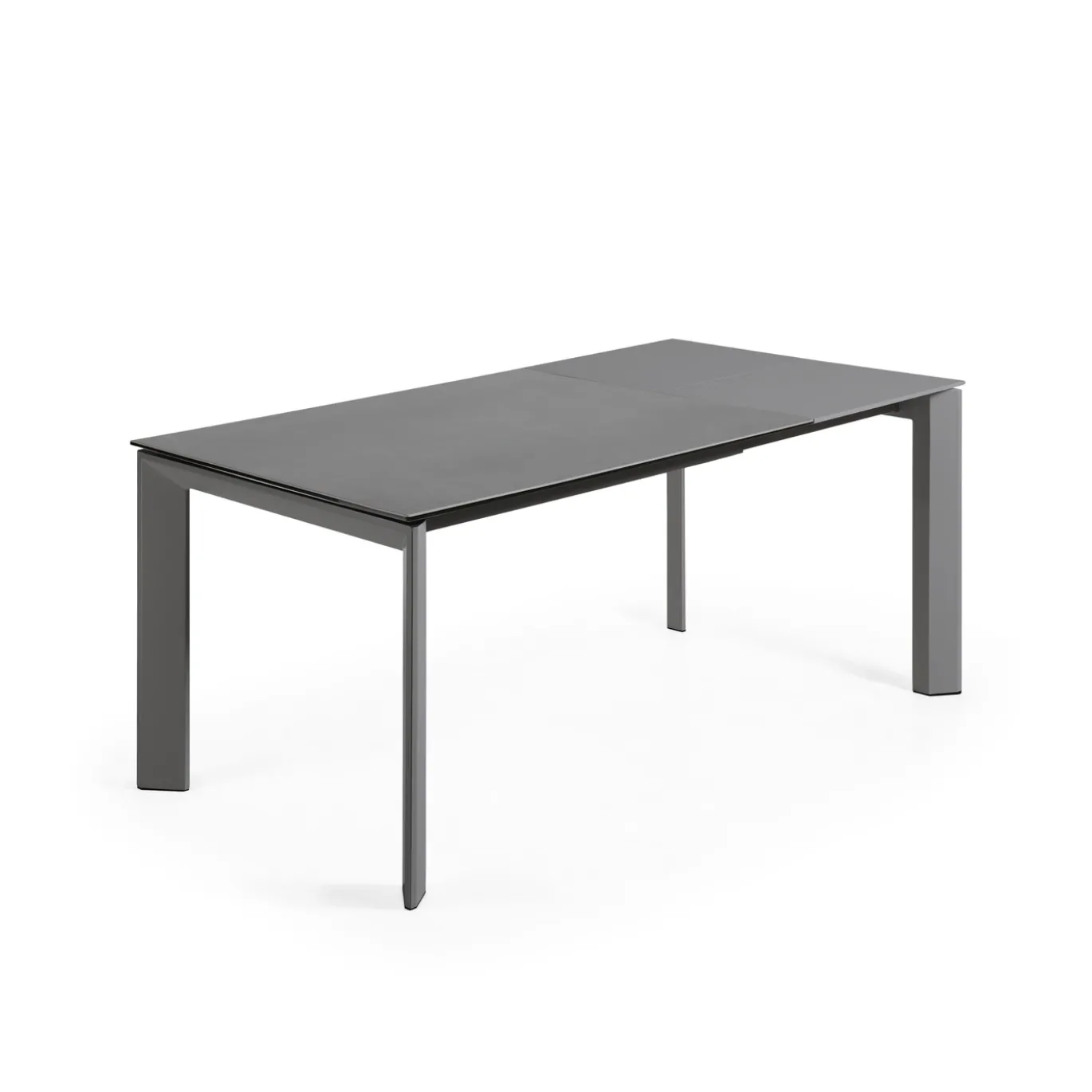 Kave Home Eettafel Axis Uitschuifbaar Antraciet/Donkergrijs 120-180cm