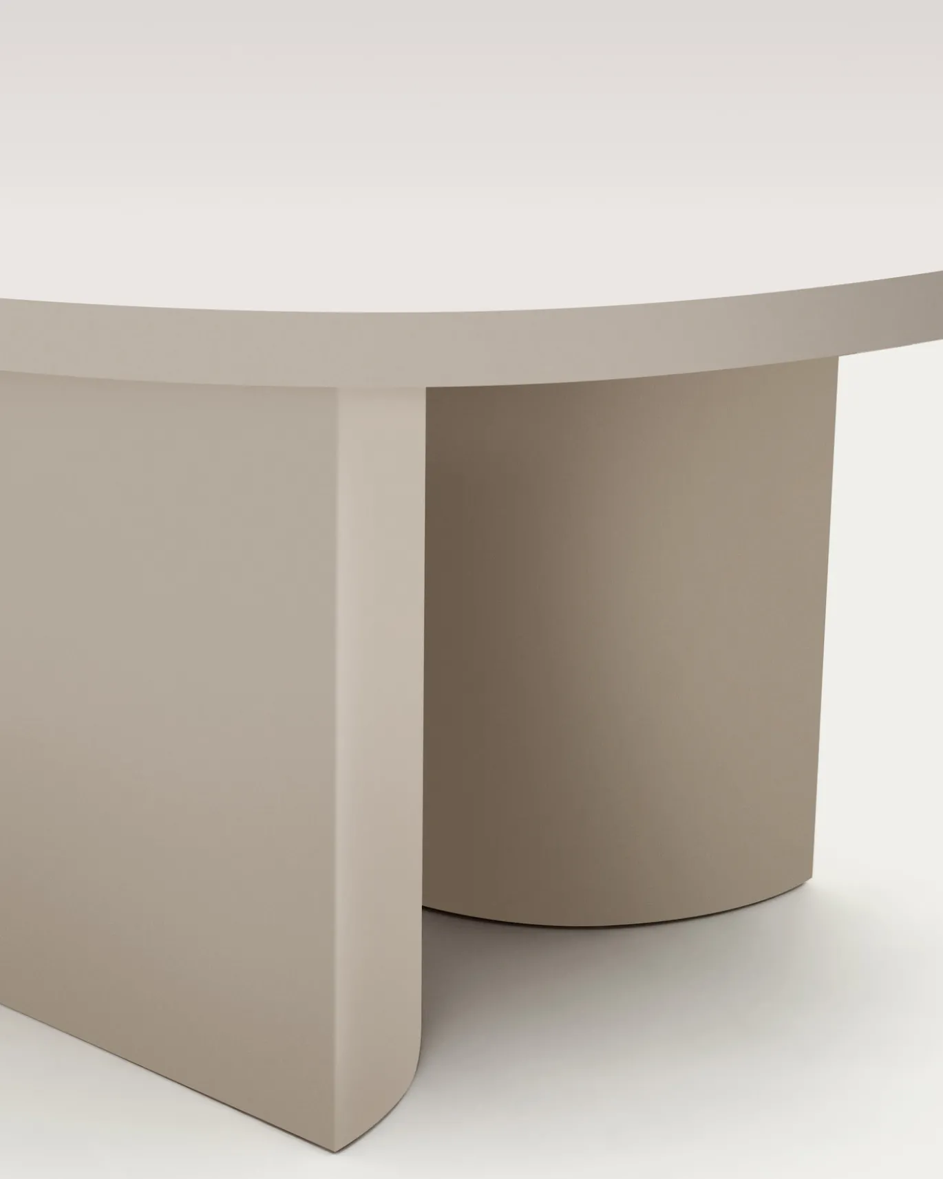 Kave Home Eettafel Nealy Gelakt Mdf Ruwe Afwerking Ø150cm