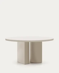 Kave Home Eettafel Nealy Gelakt Mdf Ruwe Afwerking Ø150cm