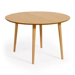 Kave Home Eettafel Oqui Rond Uitschuifbaar Naturel 120-200cm
