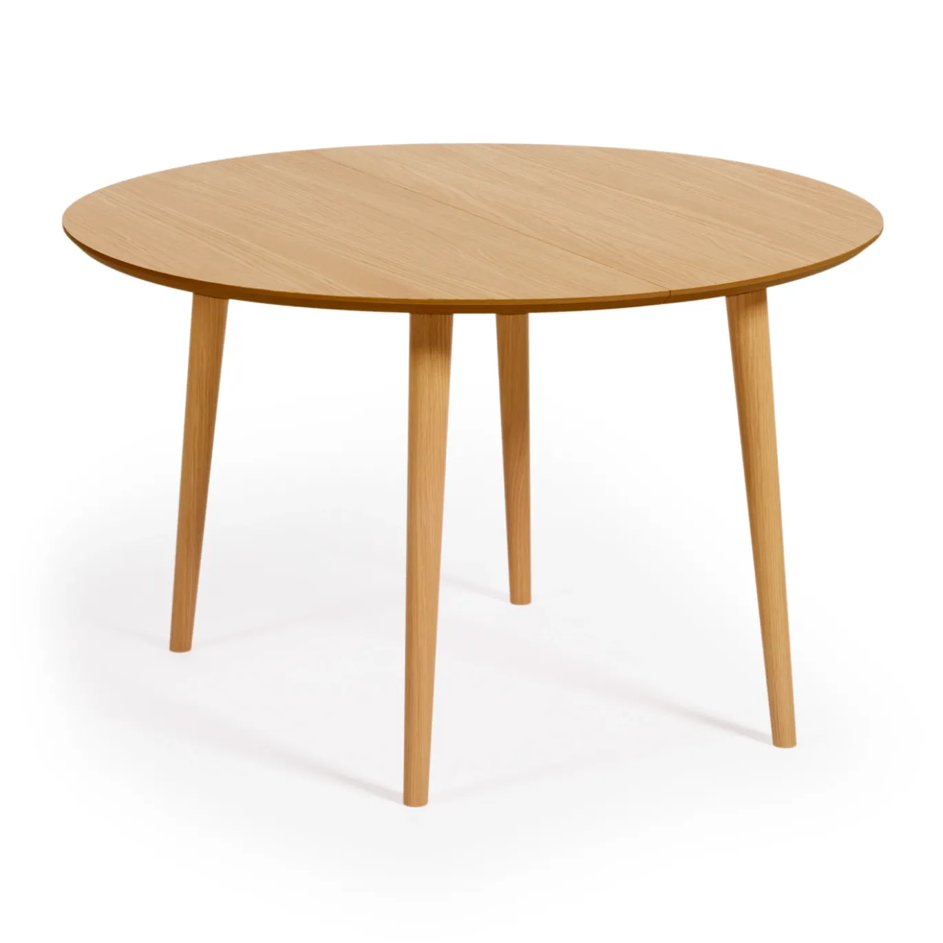 Kave Home Eettafel Oqui Rond Uitschuifbaar Naturel 120-200cm