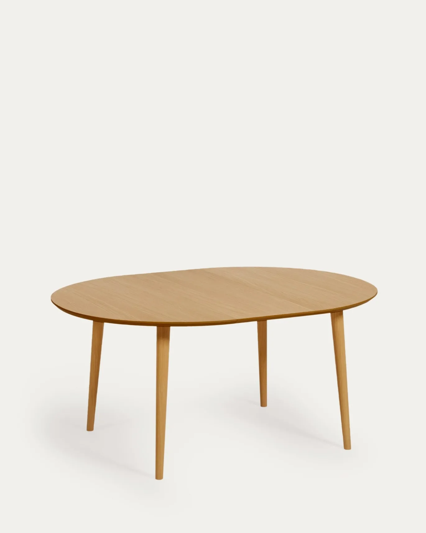 Kave Home Eettafel Oqui Rond Uitschuifbaar Naturel 120-200cm