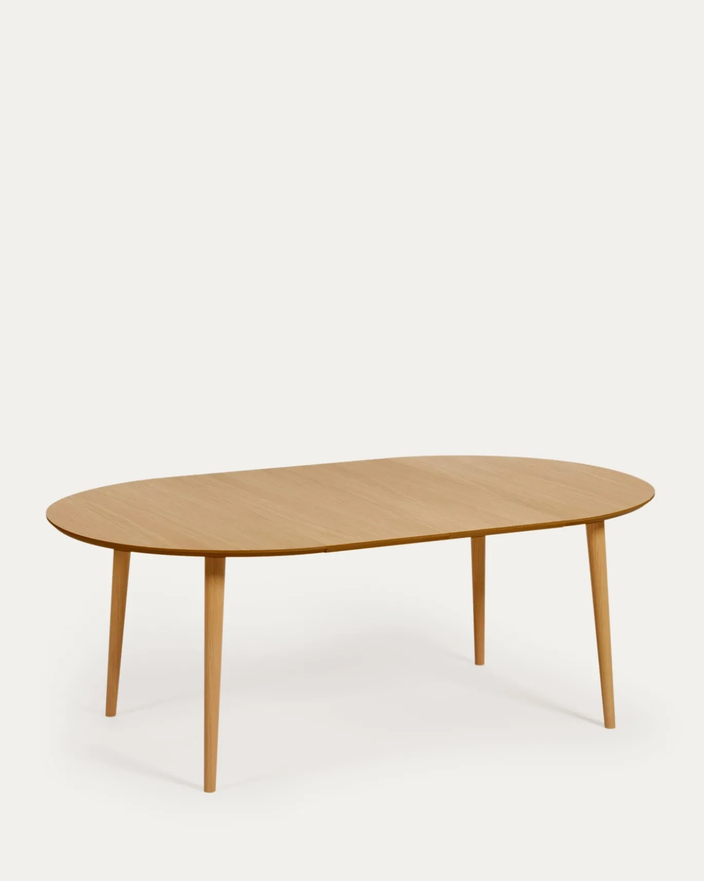 Kave Home Eettafel Oqui Rond Uitschuifbaar Naturel 120-200cm