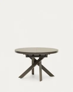 Kave Home Eettafel Vashti Uitschuifbaar Bruin 120-160cm