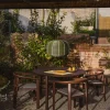 Kave Home Erice Tuinset Aluminium Glas Bruin Ø120cm