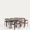 Kave Home Erice Tuinset Aluminium Glas Bruin 230x100cm