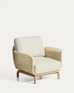 Kave Home Fauteuil Alipa Acaciahout Beige