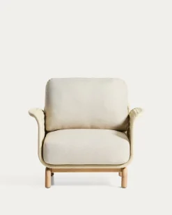 Kave Home Fauteuil Alipa Acaciahout Beige