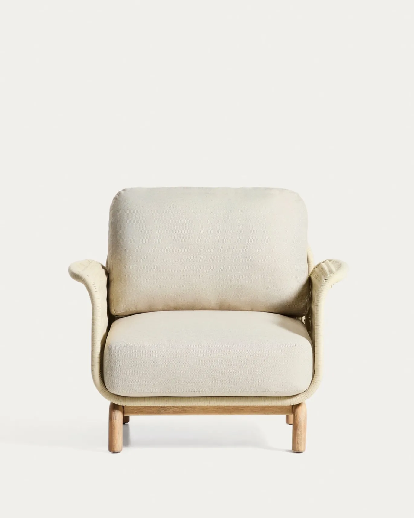 Kave Home Fauteuil Alipa Acaciahout Beige
