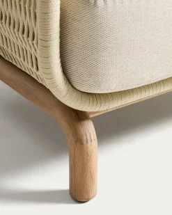 Kave Home Fauteuil Alipa Acaciahout Beige