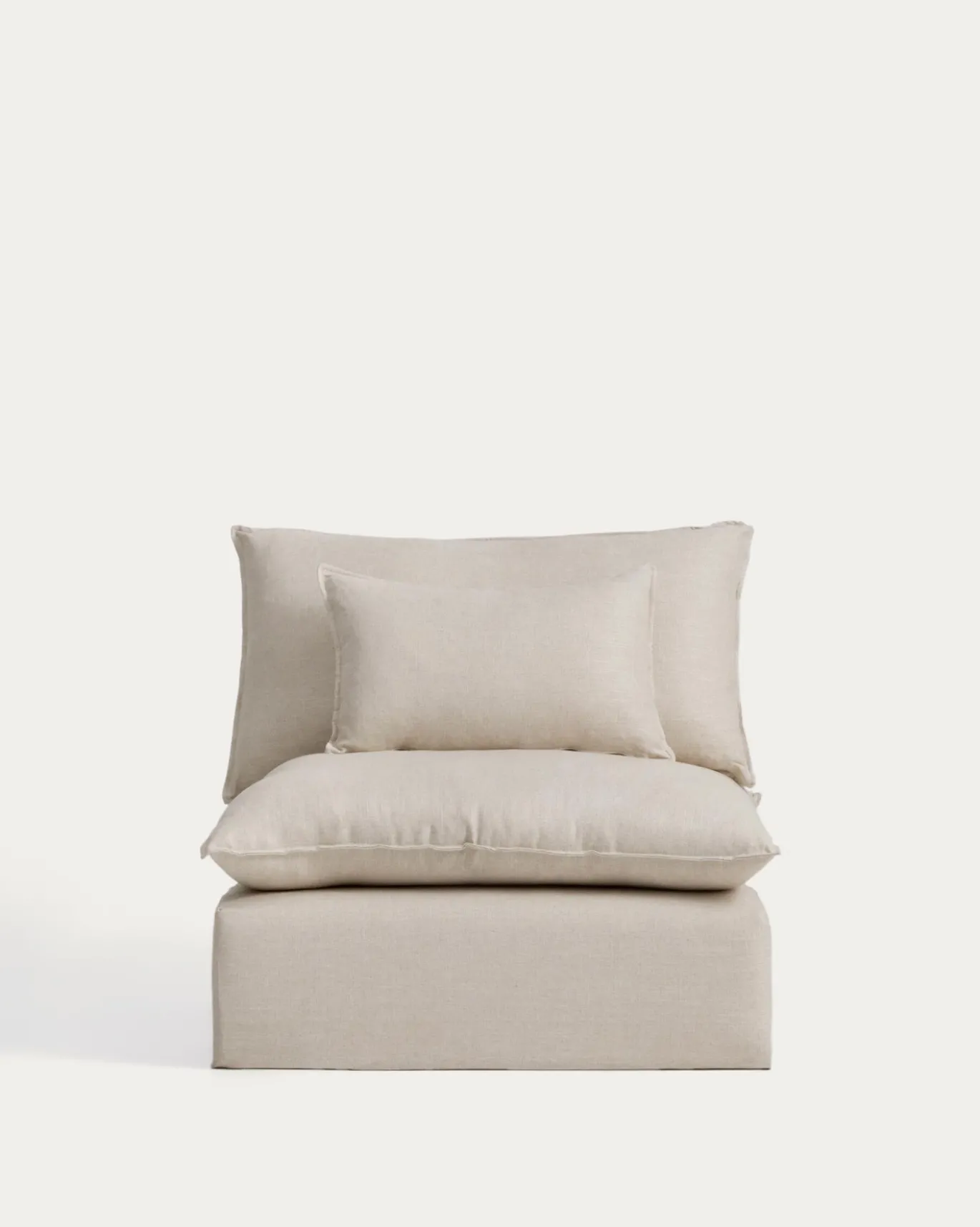 Kave Home Fauteuil Anarela Linnen Beige 110cm