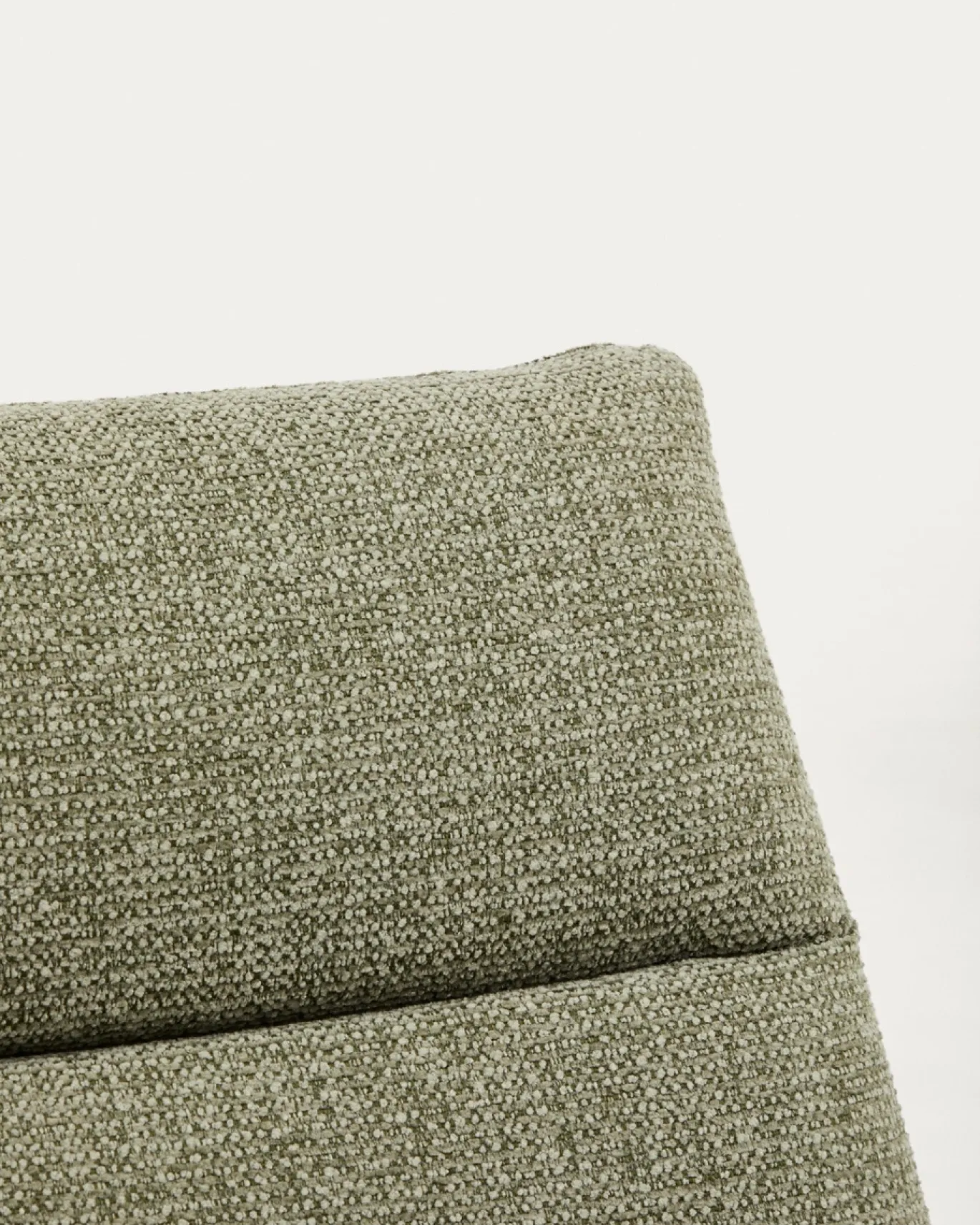 Kave Home Fauteuil Asen Chenille Groen met Zwart Staal
