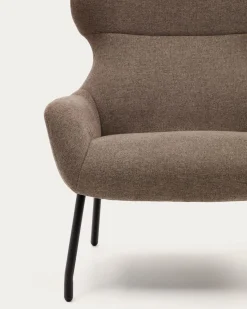 Kave Home Fauteuil Belina Lichtbruin Chenille