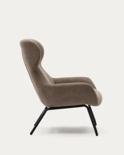 Kave Home Fauteuil Belina Lichtbruin Chenille
