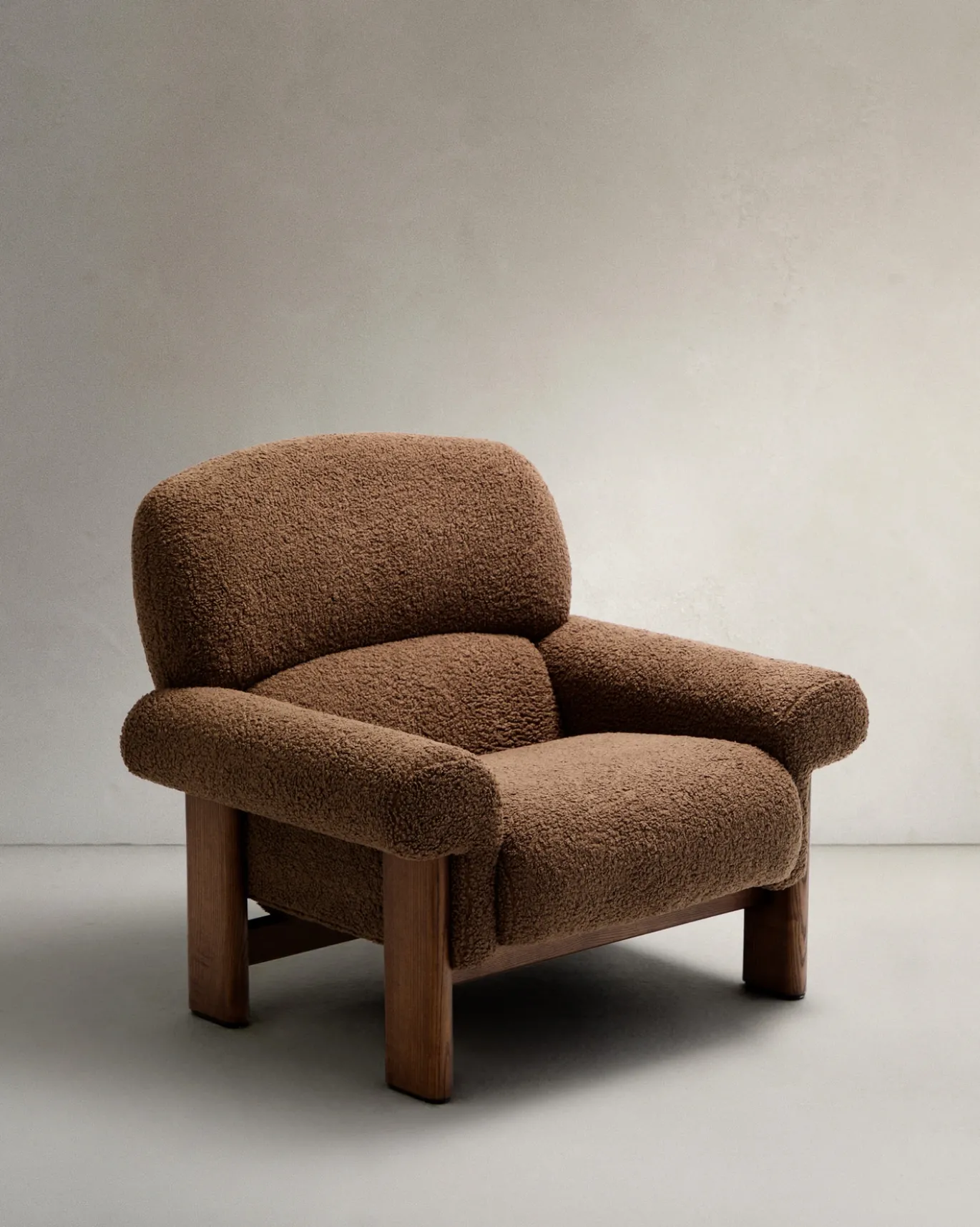 Kave Home Fauteuil Cabana Bouclé Taupe
