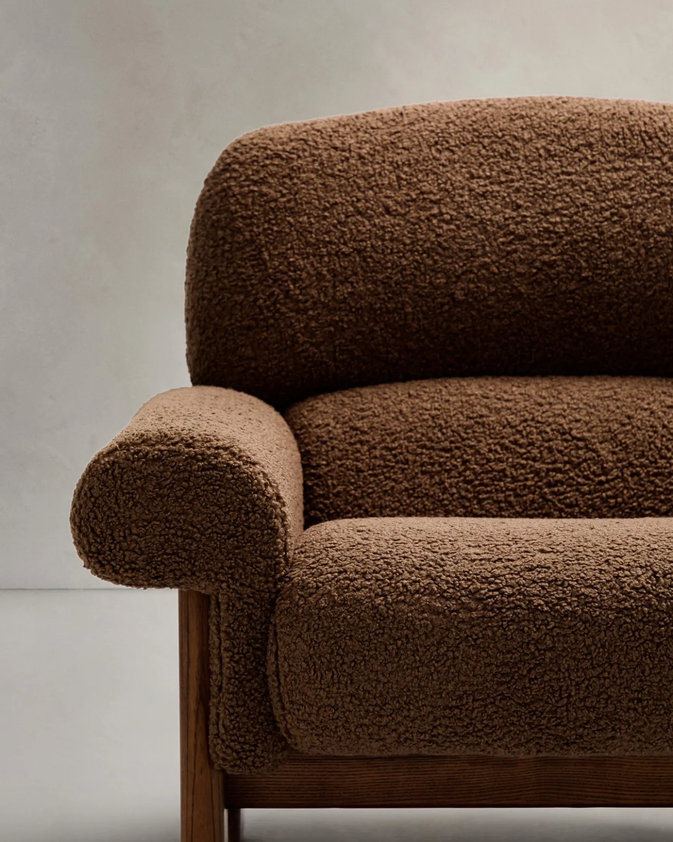 Kave Home Fauteuil Cabana Bouclé Taupe