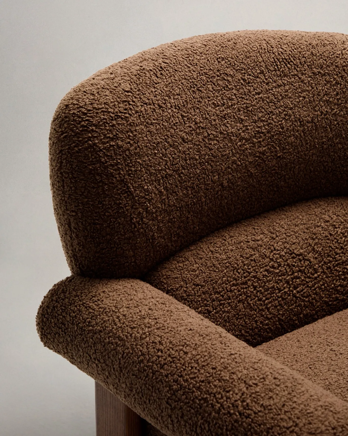 Kave Home Fauteuil Cabana Bouclé Taupe