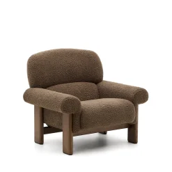 Kave Home Fauteuil Cabana Bouclé Taupe
