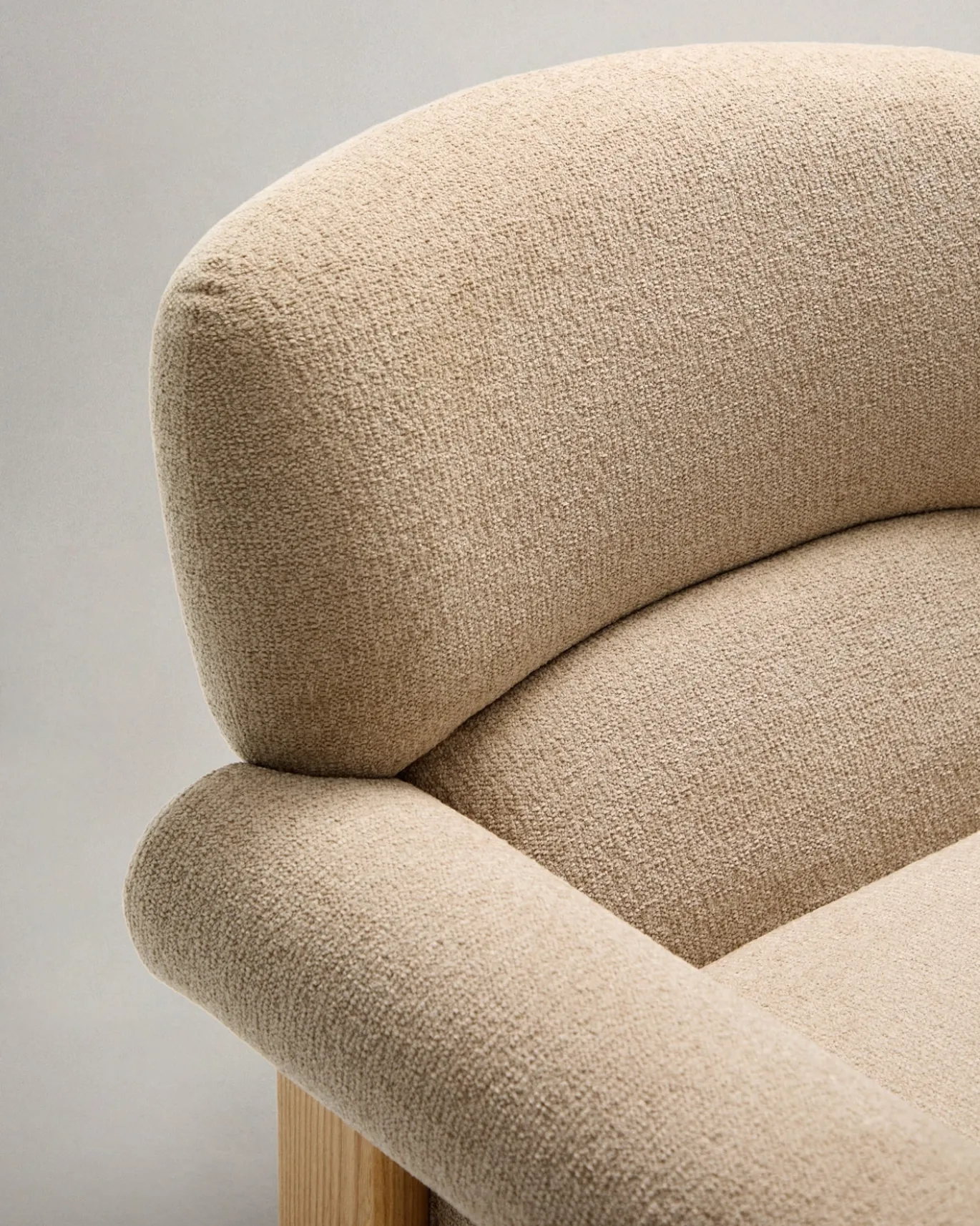 Kave Home Fauteuil Cabana Chenille Beige