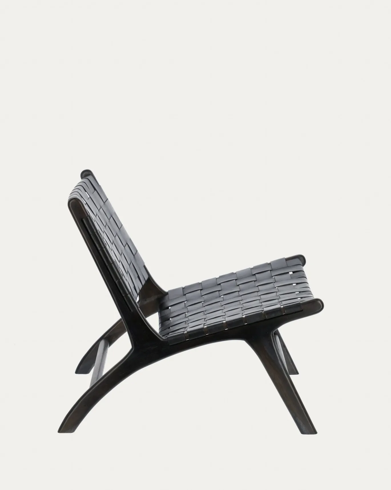 Kave Home Fauteuil Calixta Leer Zwart