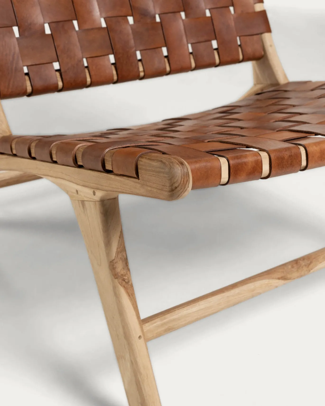 Kave Home Fauteuil Calixta Leer Bruin