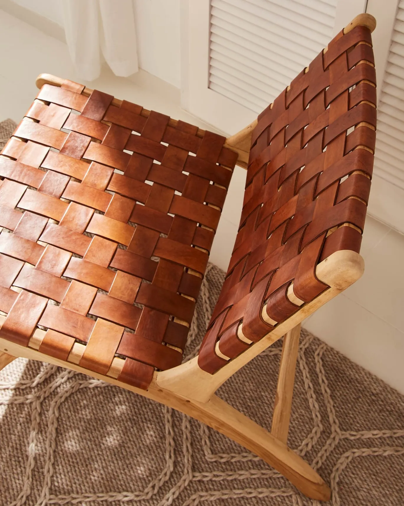Kave Home Fauteuil Calixta Leer Bruin