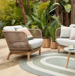 Kave Home Fauteuil Catalina Beige Acaciahout