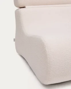 Kave Home Fauteuil Club Bouclé Ecru