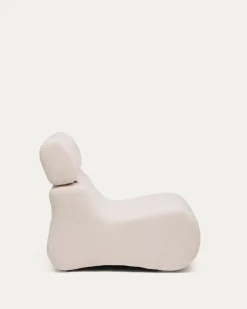 Kave Home Fauteuil Club Bouclé Ecru