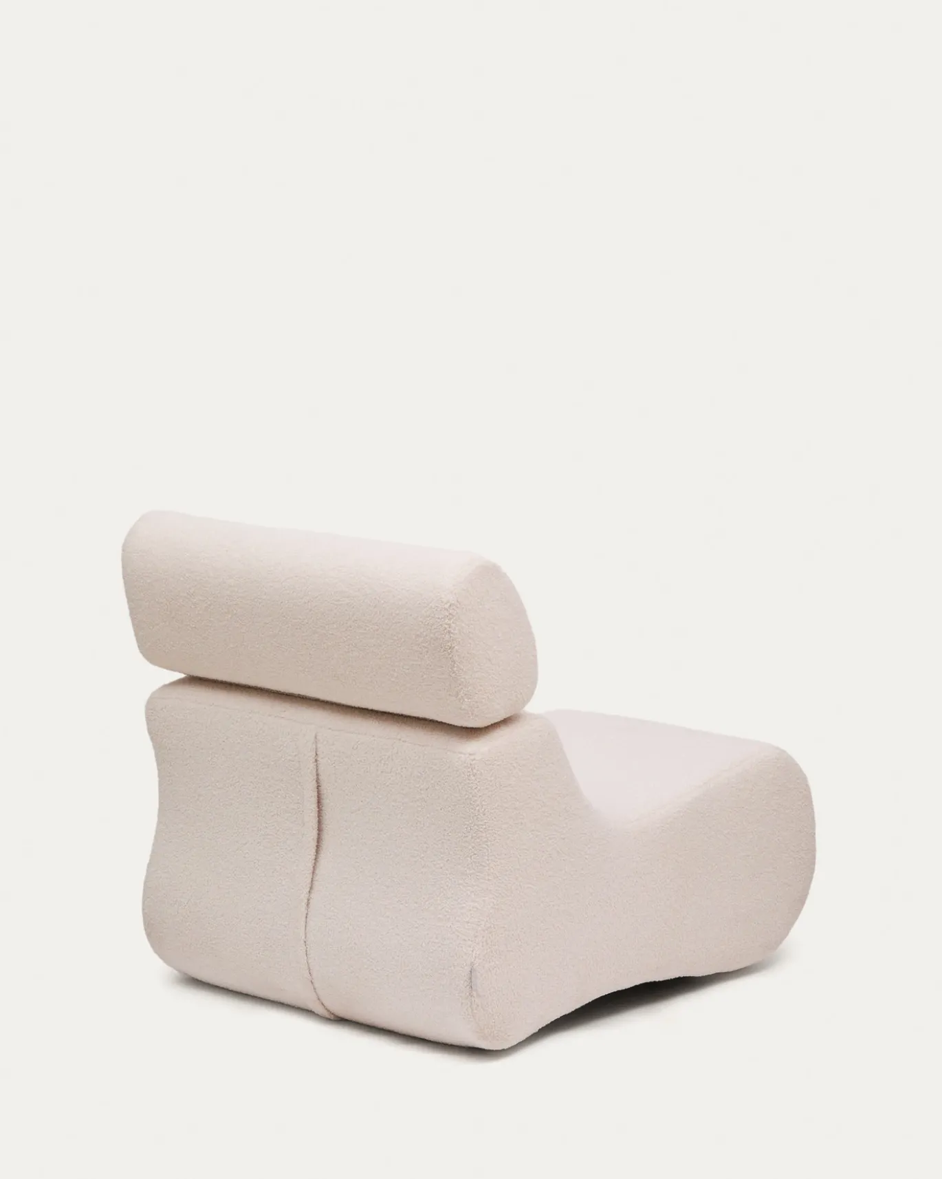 Kave Home Fauteuil Club Bouclé Ecru