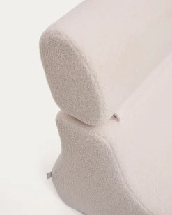 Kave Home Fauteuil Club Bouclé Ecru
